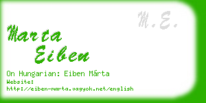 marta eiben business card