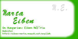 marta eiben business card